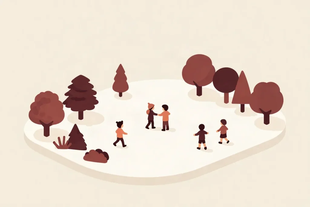 Hero illustration for the article “New Research Shows the Importance of Physical Activity for Children in Winter”