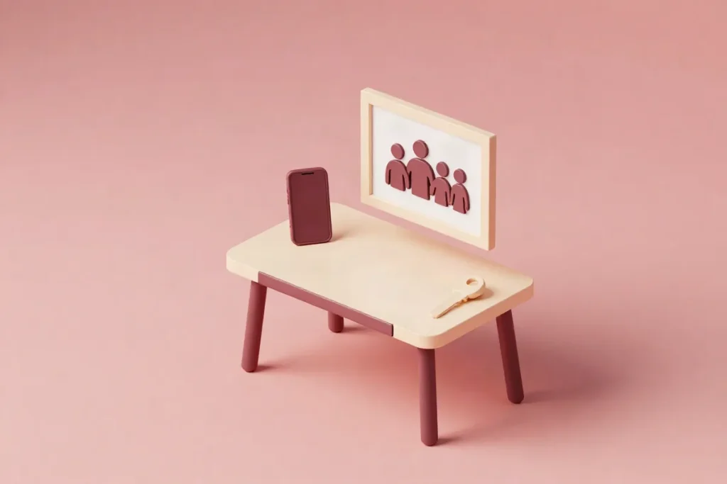 Illustration for the article “The Impact of Gadgets on Family Communication and How to”