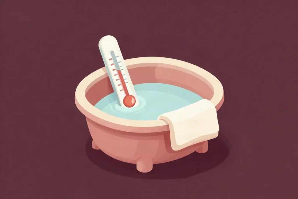Illustration for the article “Newborn Care Basics: Safe Bathing”
